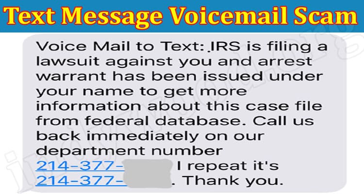 latest news Voicemail Text Scam